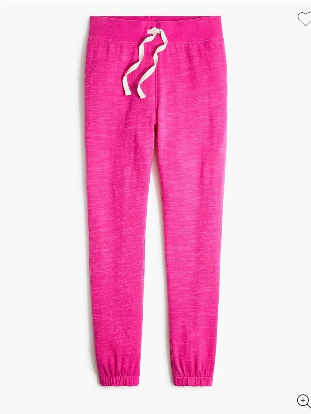 J. Crew Factory Women's Crewneck matching joggers set in Hot Pink